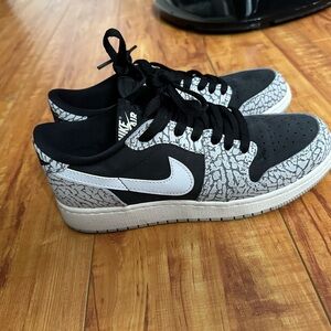 Nike Air Jordan Low Black and White Sneakers